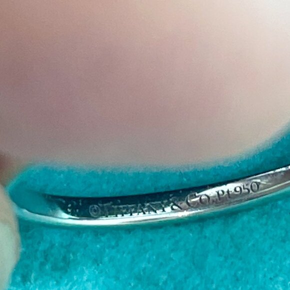 Tiffany & Co. Novo Horizon Platinum Emerald Cut & Round Diamond Ring Size 4.75 - Picture 4 of 14